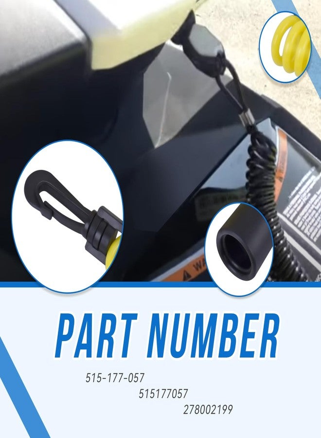 غطاء مفتاح تشغيل SeDeplacer 515-177-057 مع حبل تعليق عائم متوافق مع Seadoo المزود بنظام DESS، يناسب موديلات GTI GTX RXT RXP XP CHALLENGER من 1999 إلى 2014 (2014 وما قبلها) (أصفر) - Image 3